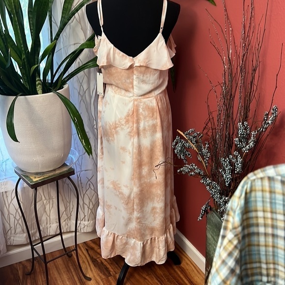 NEW Dex Blush Tie Dye Wrap Maxi Dress - Picture 7 of 10
